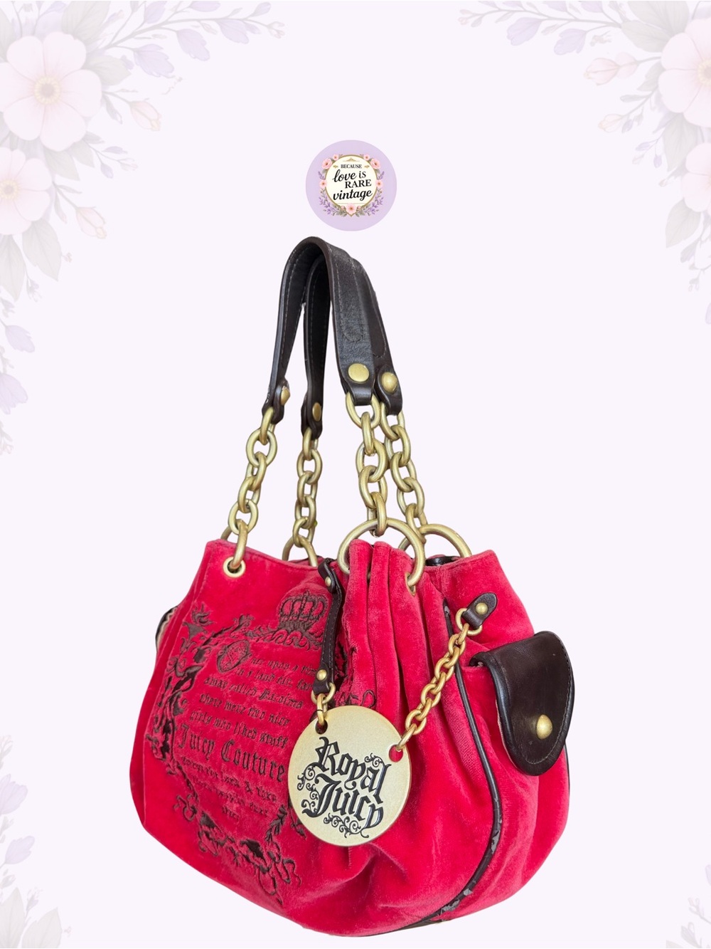 Juicy Couture Hot Pink Velour Fairytale Fluffy Shoulder Bag - Picture 2 of 12